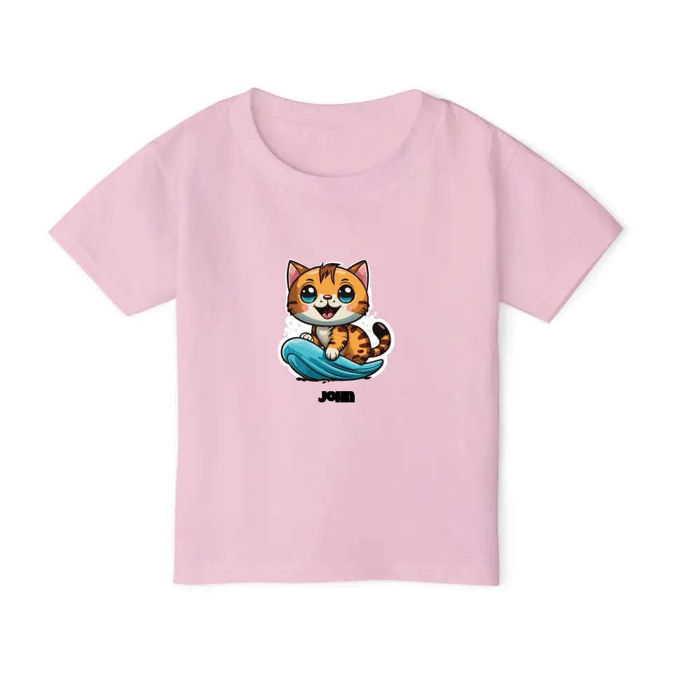 "Catch the Wave" Toddler Surfing Cat T-Shirt