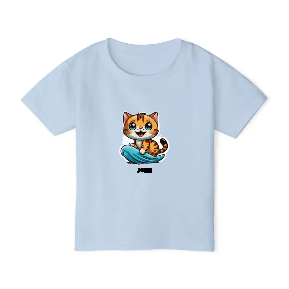 "Catch the Wave" Toddler Surfing Cat T-Shirt